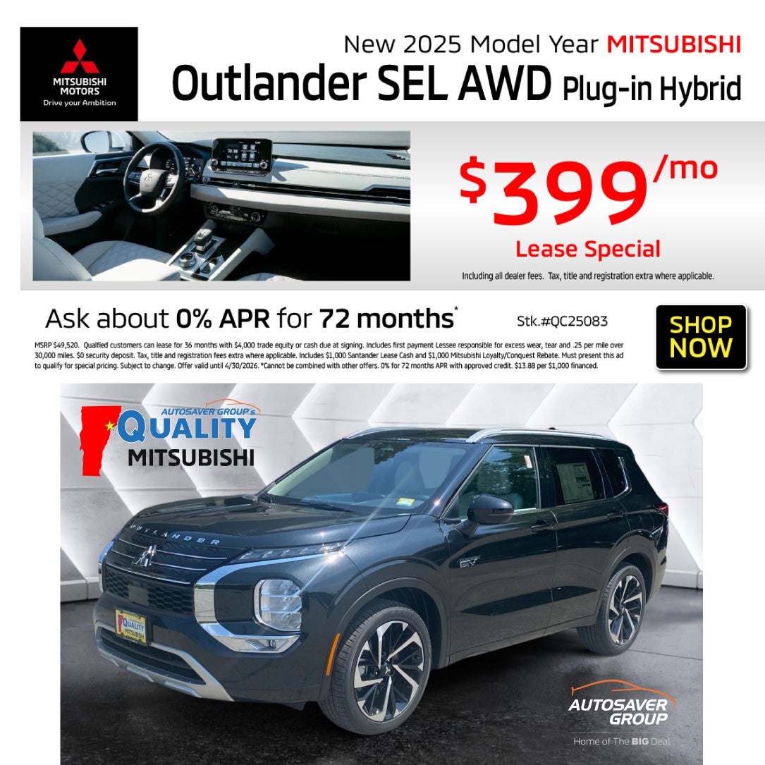 SHOP NEW MITSUBISHI VEHICLES NEAR ST. JOHNSBURY, VT
