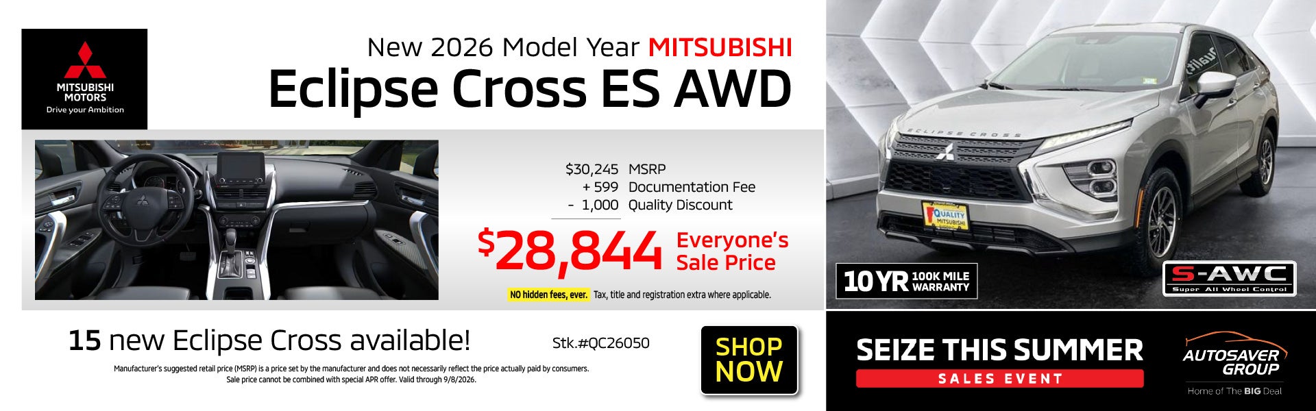 SHOP NEW MITSUBISHI VEHICLES NEAR ST. JOHNSBURY, VT