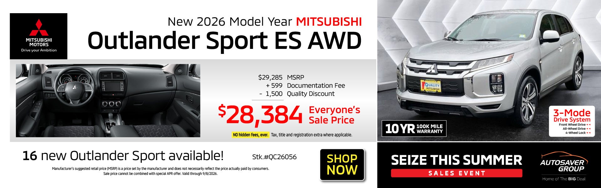 SHOP NEW MITSUBISHI VEHICLES NEAR ST. JOHNSBURY, VT