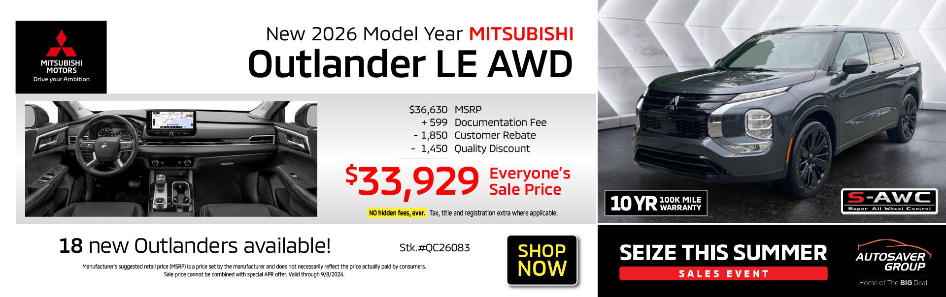 SHOP NEW MITSUBISHI VEHICLES NEAR ST. JOHNSBURY, VT