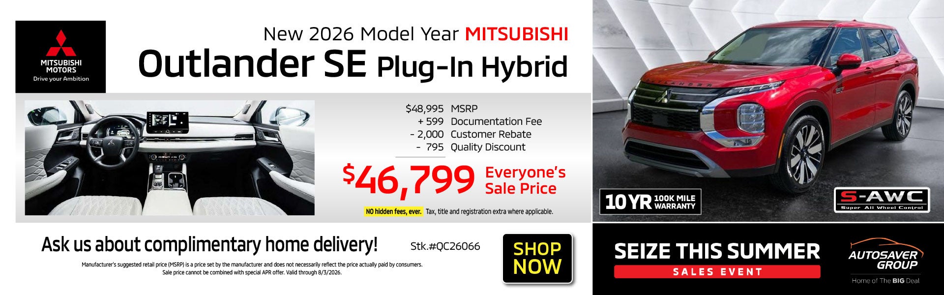 SHOP NEW MITSUBISHI VEHICLES NEAR ST. JOHNSBURY, VT