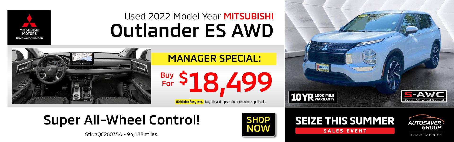 SHOP PRE-OWNED MITUSBISHI SUV'S NEAR ST. JOHNSBURY, VT