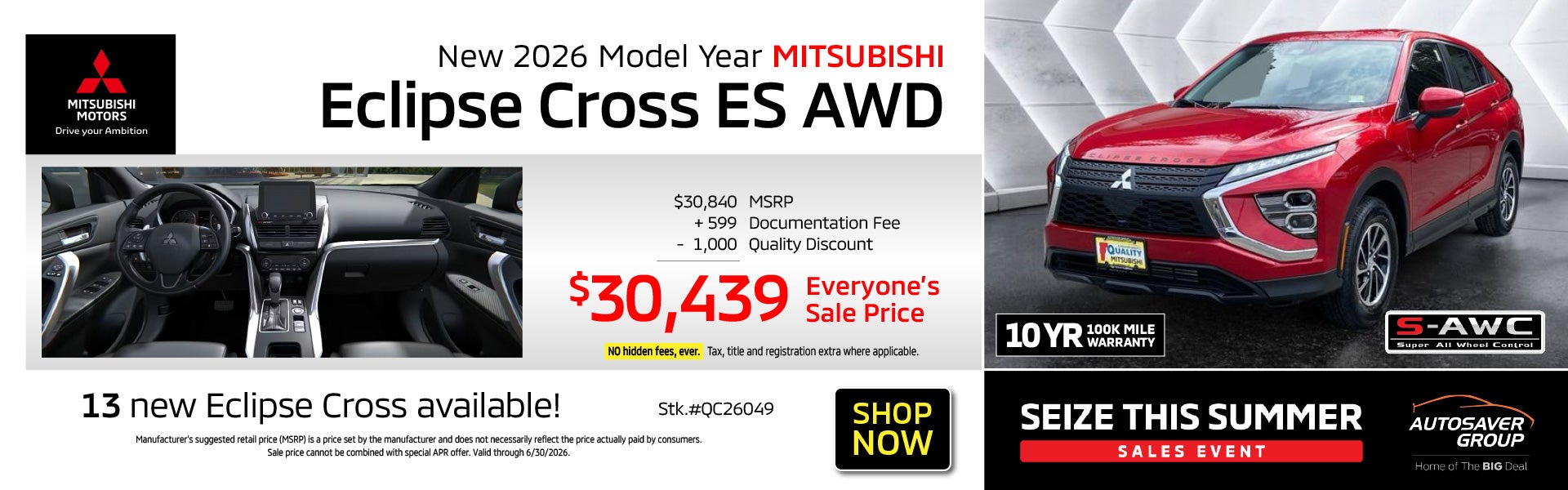 SHOP NEW MITSUBISHI VEHICLES NEAR ST. JOHNSBURY, VT