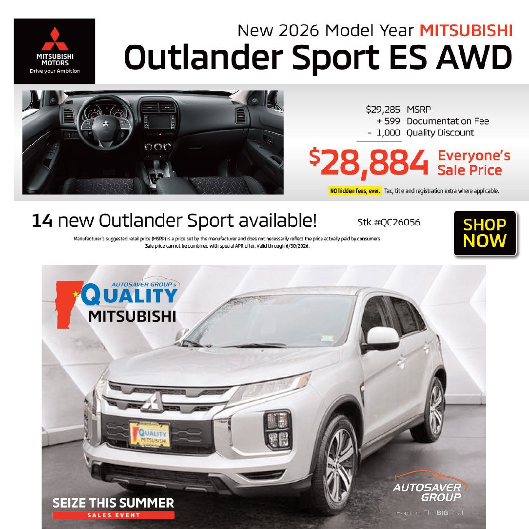 SHOP NEW MITSUBISHI VEHICLES NEAR ST. JOHNSBURY, VT