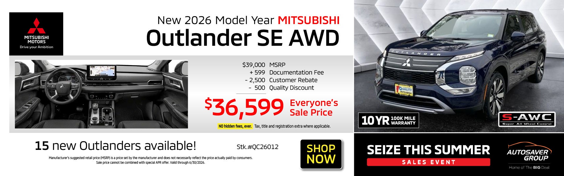 SHOP NEW MITSUBISHI VEHICLES NEAR ST. JOHNSBURY, VT