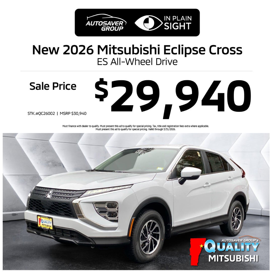 SHOP NEW MITSUBISHI VEHICLES NEAR ST. JOHNSBURY, VT