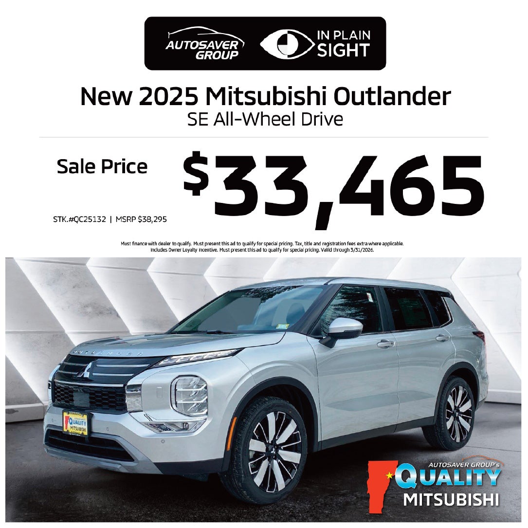 SHOP NEW MITSUBISHI VEHICLES NEAR ST. JOHNSBURY, VT