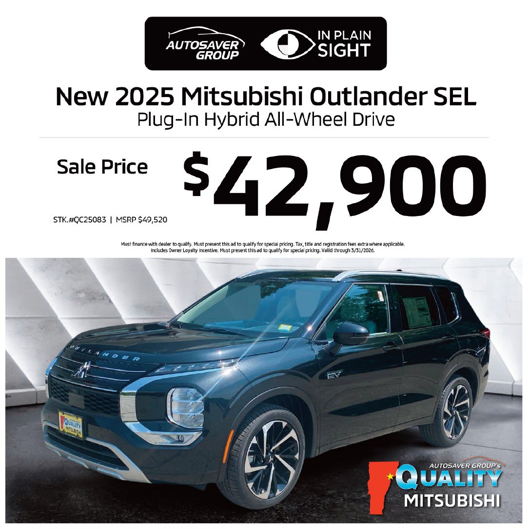 SHOP NEW MITSUBISHI VEHICLES NEAR ST. JOHNSBURY, VT