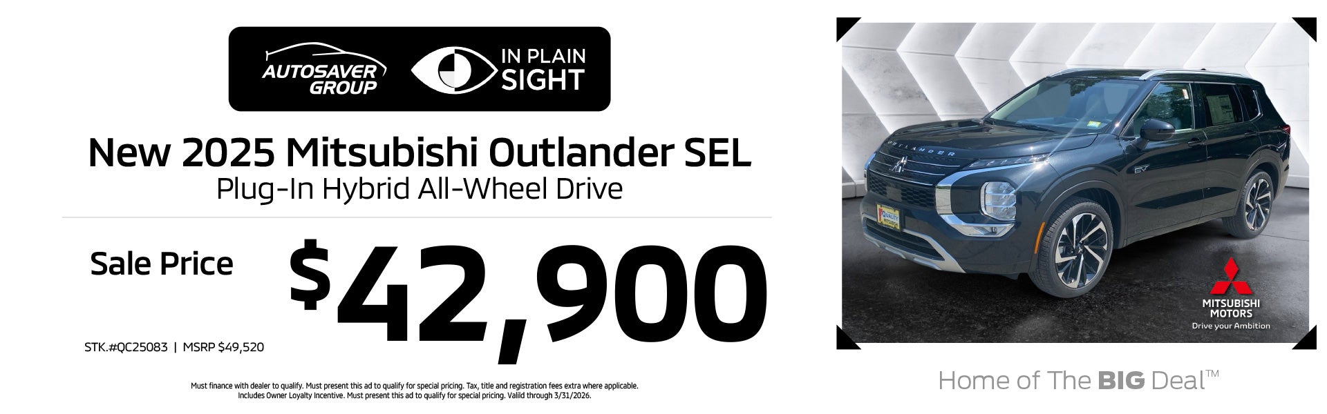 SHOP NEW MITSUBISHI VEHICLES NEAR ST. JOHNSBURY, VT