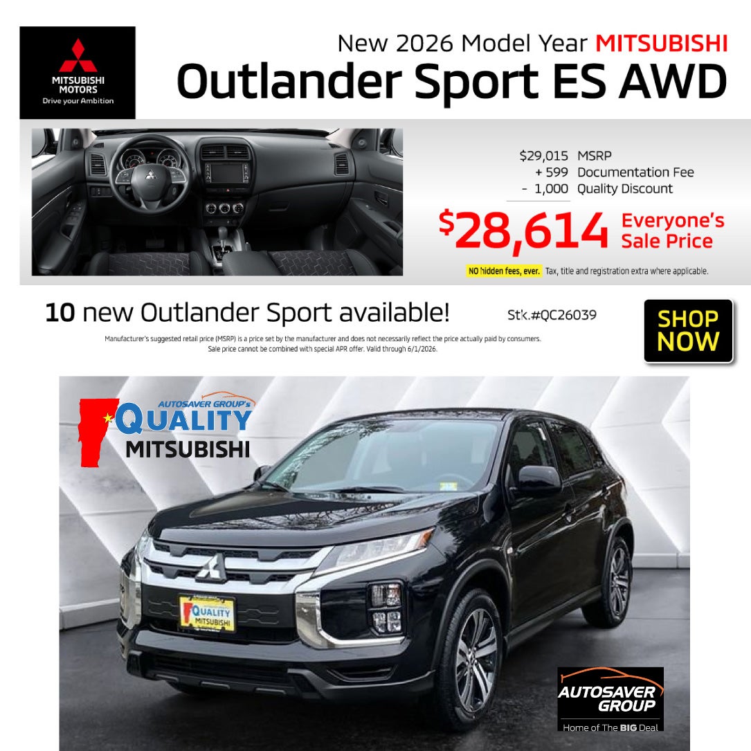 SHOP NEW MITSUBISHI VEHICLES NEAR ST. JOHNSBURY, VT
