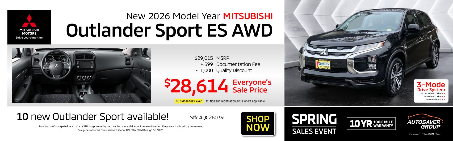 SHOP NEW MITSUBISHI VEHICLES NEAR ST. JOHNSBURY, VT