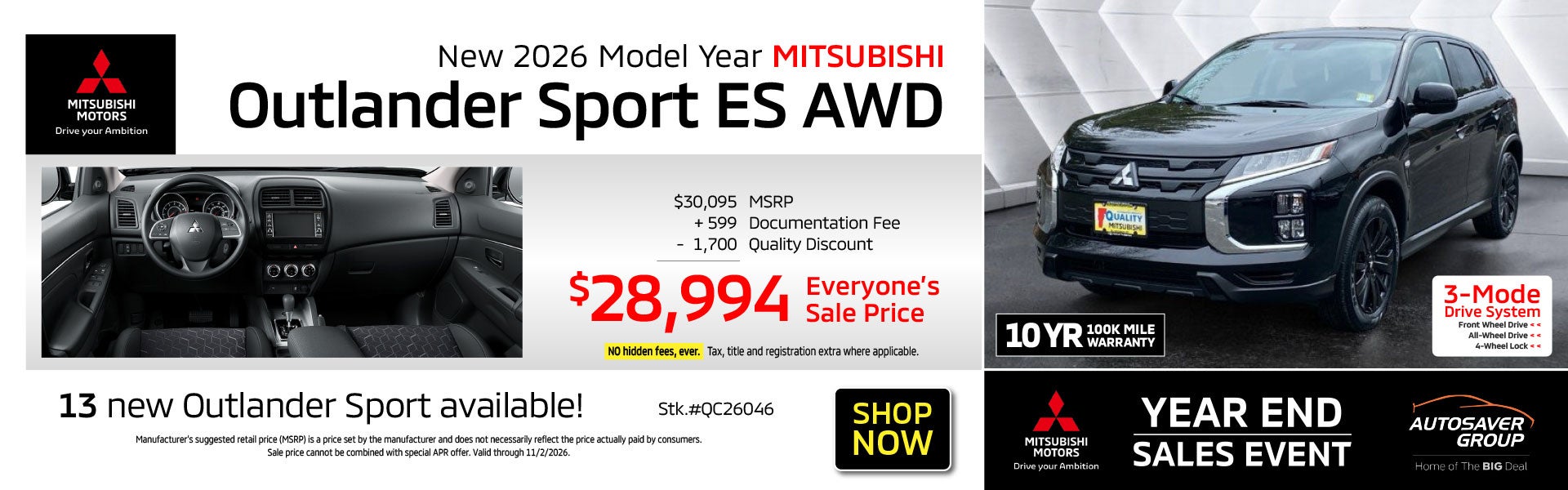 SHOP NEW MITSUBISHI VEHICLES NEAR ST. JOHNSBURY, VT