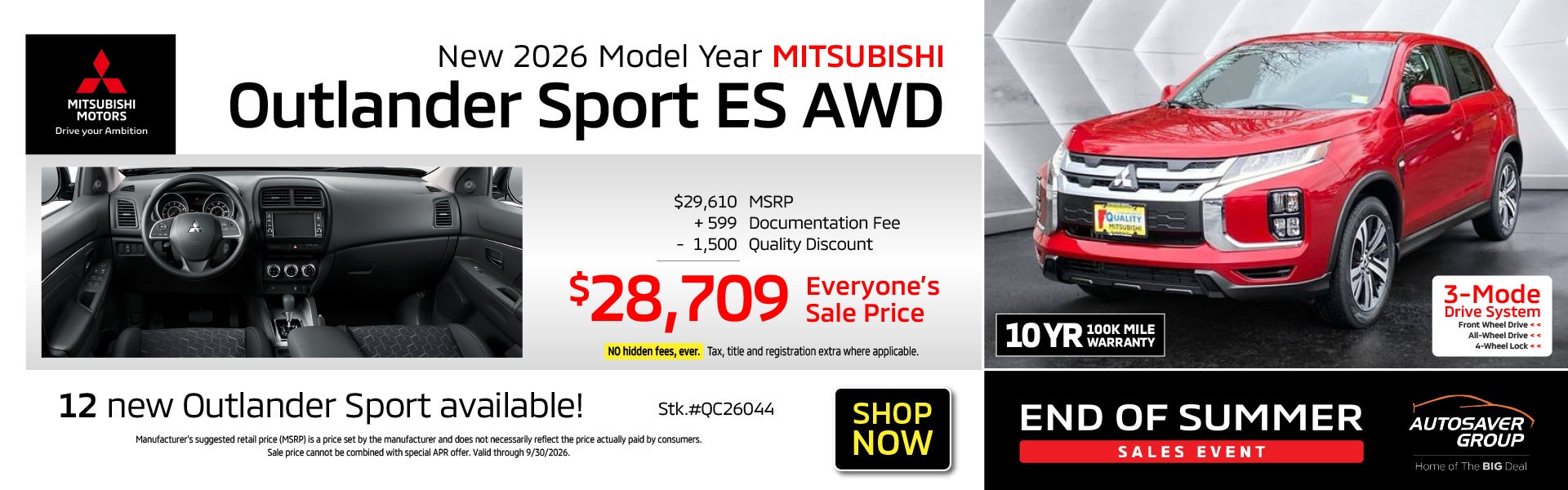 SHOP NEW MITSUBISHI VEHICLES NEAR ST. JOHNSBURY, VT