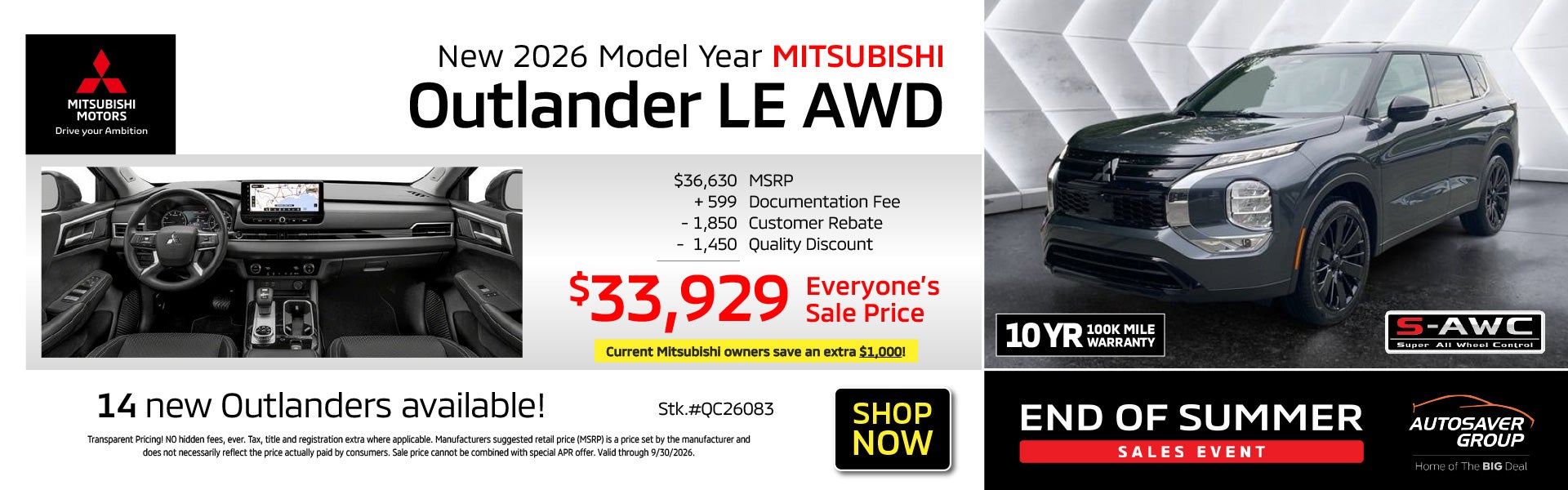 SHOP NEW MITSUBISHI VEHICLES NEAR ST. JOHNSBURY, VT
